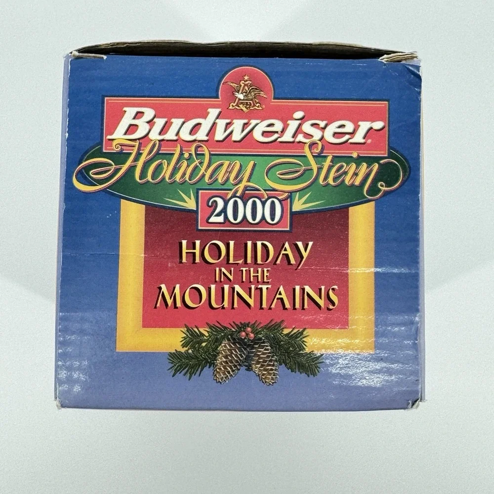 Budweiser Beer Stein Mug 2000 Holiday CS416 Holiday in the Mountains Clydesdales
